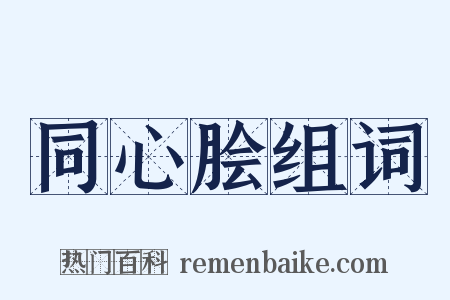 同心脍组词是什么意思的图片